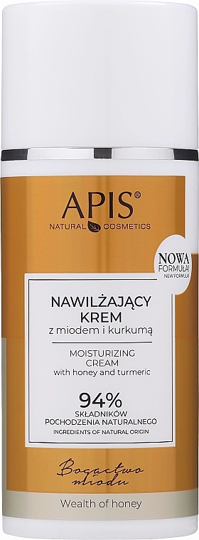 APIS Professional Зволожувальний крем для обличчя з медом і куркумою Apis Wealth of Honey Moisturizing Cream With Honey And Turmeric - фото N1