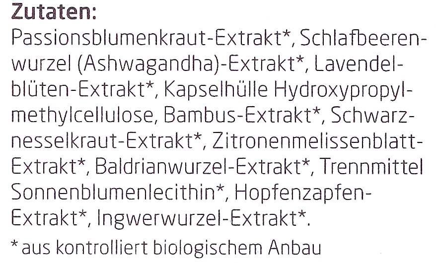 Weleda Харчова добавка з квіткою пасифлори, чорною кропивою, ашвагандою та лавандою, капсули Bio Naturweisheit Meine Nacht - фото N3