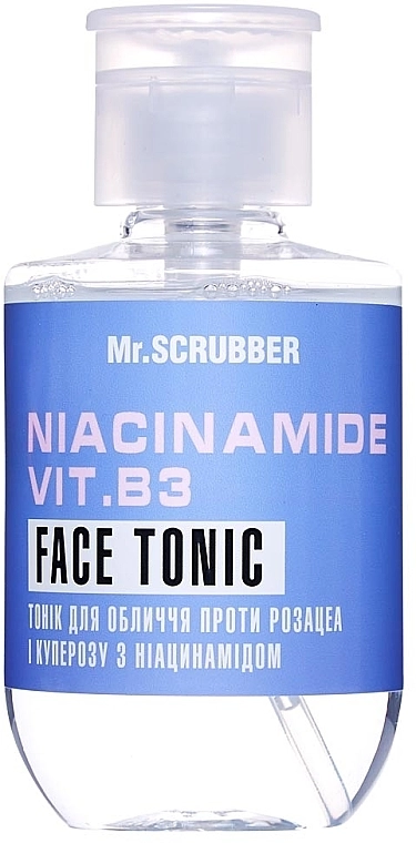 Mr.Scrubber Тонік для обличчя проти розацеа і куперозу з ніацинамідом Face ID. Niacinamide Vit. B3 Face Tonic - фото N1