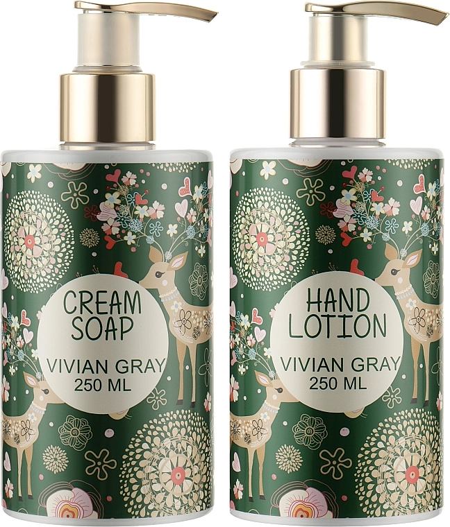 Vivian Gray Набор Golden Christmas Set (cr/soap/250ml + h/lot/250ml) - фото N2