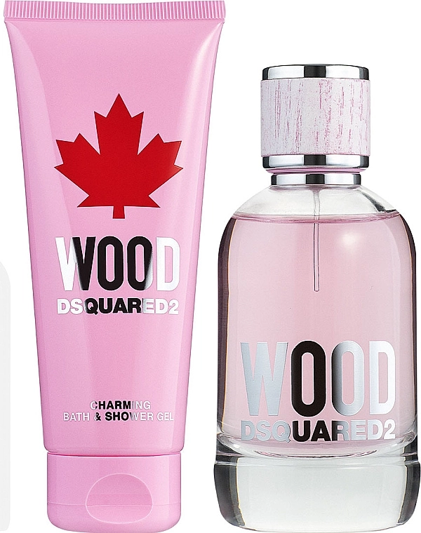 Dsquared2 Wood Pour Femme Набор (edt/100ml + sh/gel/100ml + purse) - фото N3