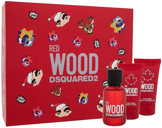 Dsquared2 Red Wood Pour Femme Набір (edt/50ml + bath/sh/gel/50ml + b/lot/50ml) - фото N1