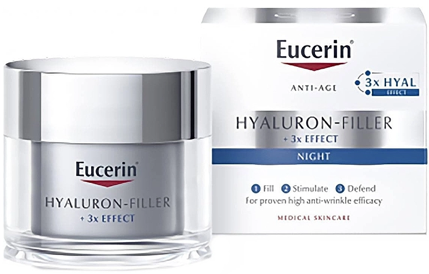 Eucerin Нічний крем для обличчя Hyaluron-Filler 3x Effect Night Care - фото N2