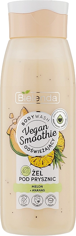 Bielenda Освежающий гель для душа "Дыня + ананас" Vegan Smoothie Shower Gel - фото N1