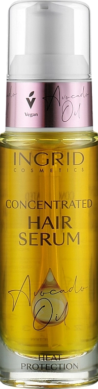 Ingrid Cosmetics Сироватка термозахисна для волосся з олією авокадо Vegan Hair Serum Avocado Oil - фото N1