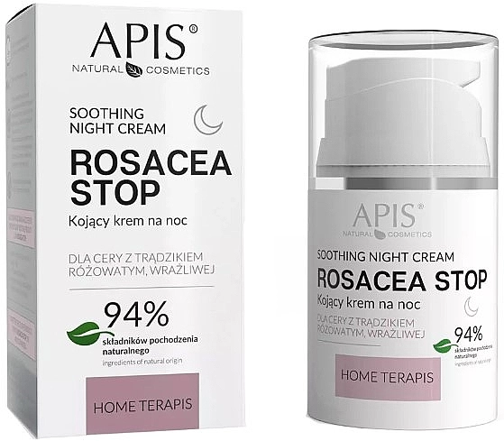 APIS Professional Заспокійливий нічний крем для обличчя Rosacea-Stop Redness Night Cream - фото N1