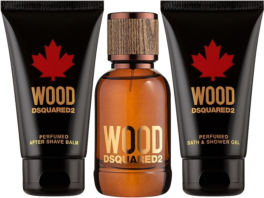 Dsquared2 Wood Pour Homme Набір (edt/50ml + sh/gel/50ml + after shave/balm/50ml) - фото N2