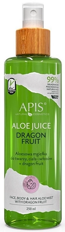 APIS Professional Спрей для обличчя, тіла й волосся Face, Body & Hair Aloe Mist With Dragon Fruit - фото N1