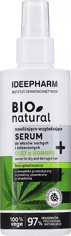 Ideepharm Увлажняющая и разглаживающая сыворотка для сухих и поврежденных волос Bio Natural Serum - фото N1