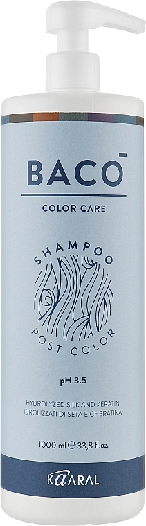 Kaaral Шампунь для волосся після фарбування Baco Color Care Post Color Shampoo pH3,5 - фото N1