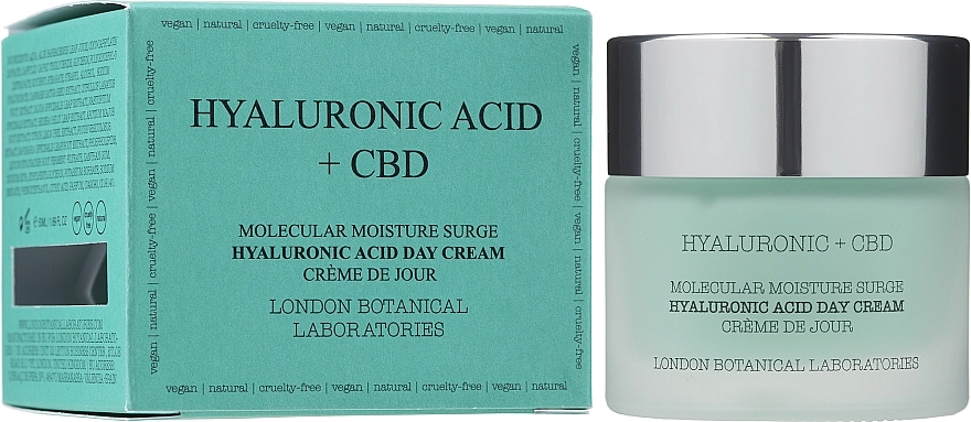 London Botanical Laboratories Крем для обличчя денний Hyaluronic Acid + CBD Molecular Moisture Surge Hyaluronic Acid Day Cream - фото N2