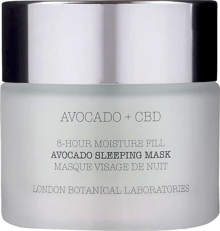 London Botanical Laboratories Крем-маска для обличчя Avocado+CBD 8-Hour Moisture Fill Avocado Sleeping Mask - фото N1