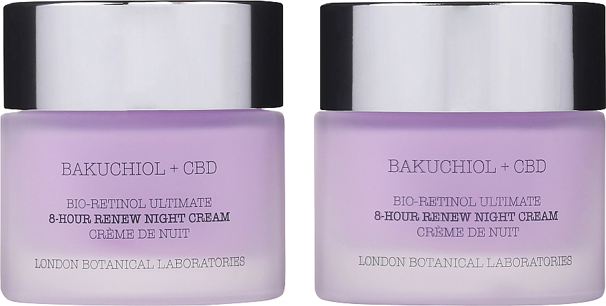 London Botanical Laboratories Набор Bakuchiol+CBD Bio-Retinol Ultimate 8-Hour Renew Night Cream (cr/50ml + c/50ml) - фото N1