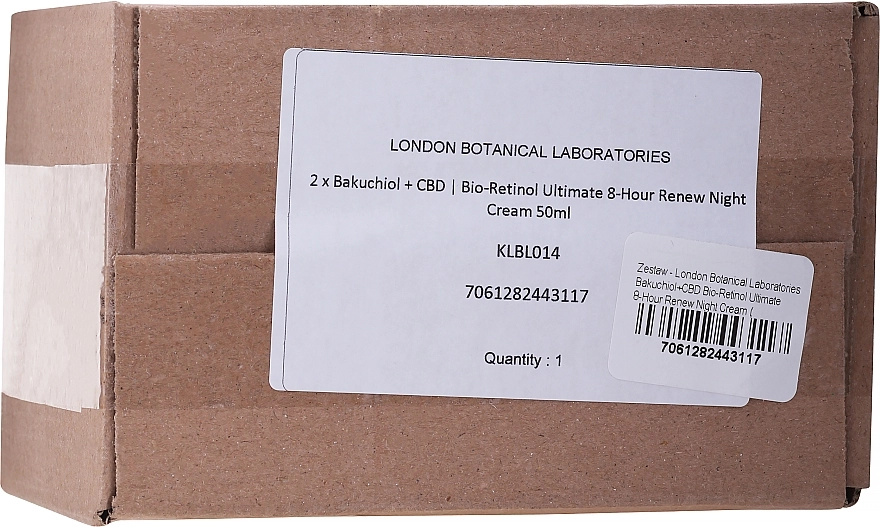 London Botanical Laboratories Набор Bakuchiol+CBD Bio-Retinol Ultimate 8-Hour Renew Night Cream (cr/50ml + c/50ml) - фото N2