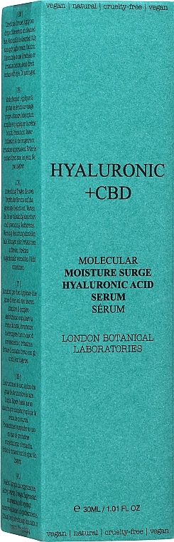 London Botanical Laboratories Набор Hyaluronic Acid+CBD Moisture Surge Serum (Serum/30ml + Serum/30ml) - фото N2