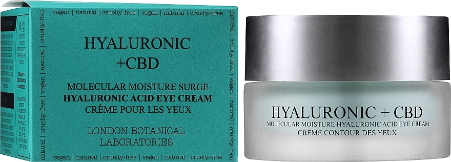 London Botanical Laboratories Крем для глаз Hyaluronic acid+CBD Molecular Moisture Surge Eye Cream - фото N2