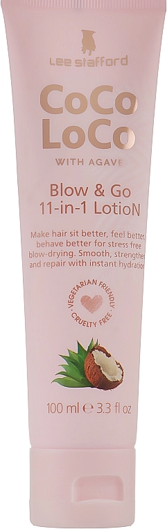 Lee Stafford Лосьйон для укладання волосся Coco Loco With Agave Blow & Go 11-in-1 Lotion - фото N1