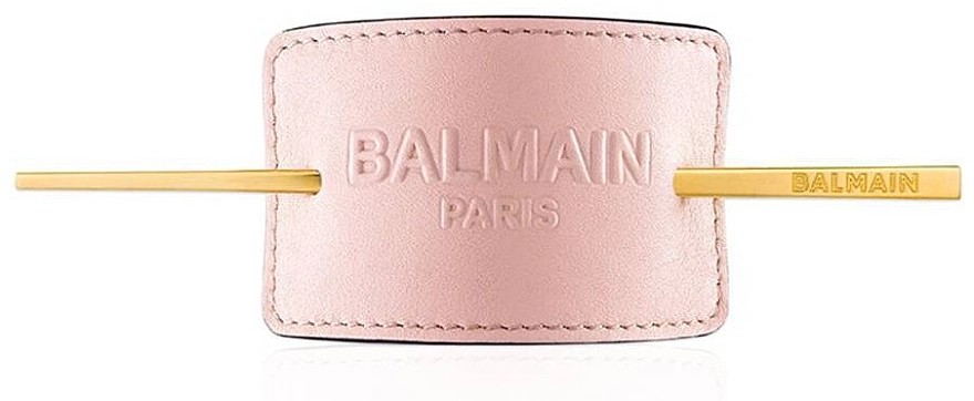 Balmain Paris Hair Couture Заколка для волос Pastel Pink Embossed Hair Barrette SS20 - фото N1