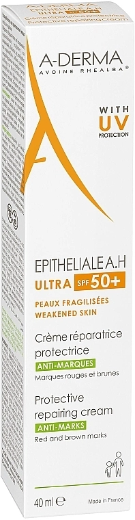 A-Derma Відновлювальний крем Epitheliale A.H Ultra SPF50 Protective Repairing Cream - фото N3