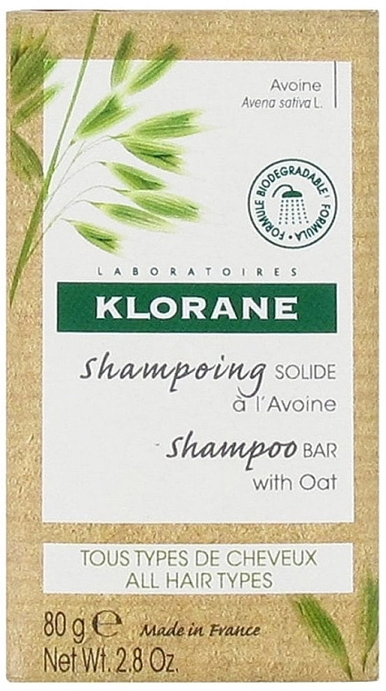 Klorane Твердий шампунь з вівсом Solid Shampoo Bar with Oat - фото N1