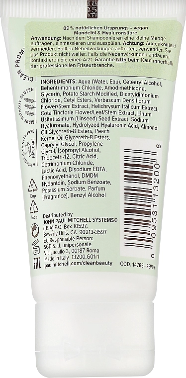 Paul Mitchell Кондиціонер для в’юнкого волосся Clean Beauty Anti-Frizz Conditioner - фото N2