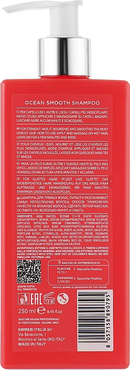 Emmebi Italia Вирівнювальний шампунь для волосся Gate 30 Wash Ocean Shampoo Smooth - фото N2