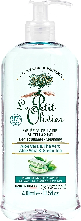 Le Petit Olivier Міцелярний гель для обличчя "Алое й зелений чай" Cleansing Micellar Gel - фото N1