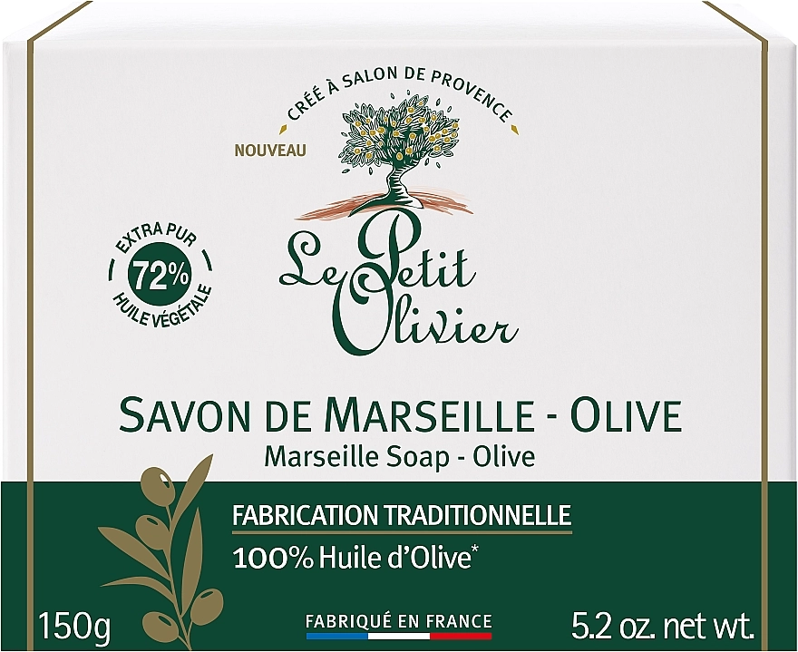 Le Petit Olivier Марсельське мило з оливковою олією Marseille Soap Olive - фото N1