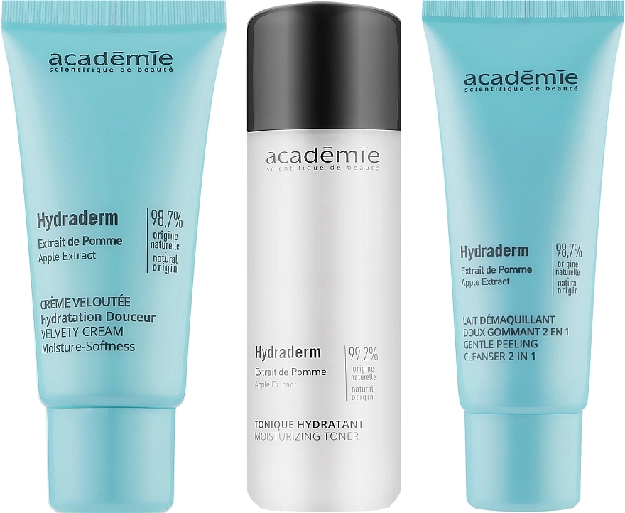 Academie Набір Hydraderm Emergency Solution For Thirsty Skin (peeling/40ml + toner/50ml + cr/15ml) - фото N2