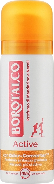 Borotalco Дезодорант для тела "Мандарин & Нероли" Akctive Deodorant Mandarin Neroli Fresh - фото N1