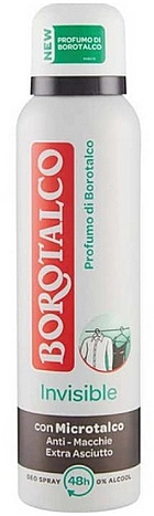 Borotalco Дезодорант-спрей для тела, против пятен Invisible Microtalc Deodorant Spray - фото N1