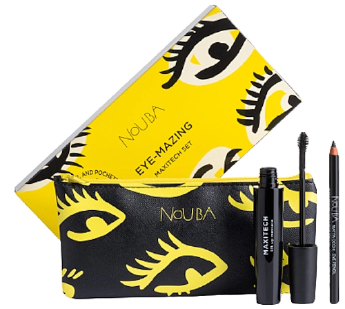 NoUBA Eye-Mazing Maxitech Set (mascara/18ml + eye/pen/1,1g + bag/1pc) Набор "Maxitech" - фото N1