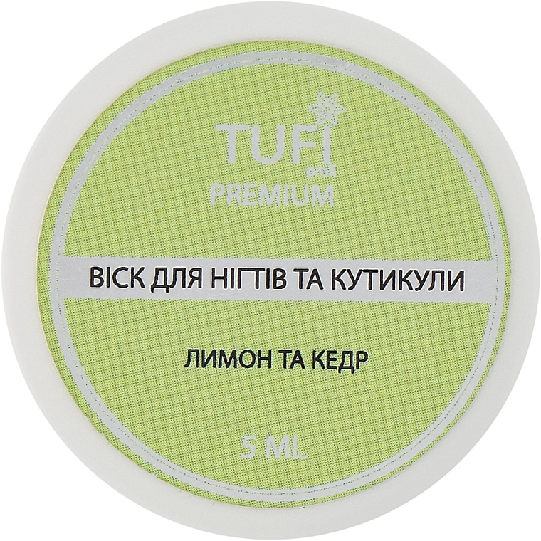 Tufi profi Віск для нігтів і кутикули "Лимон і кедр" Premium - фото N1