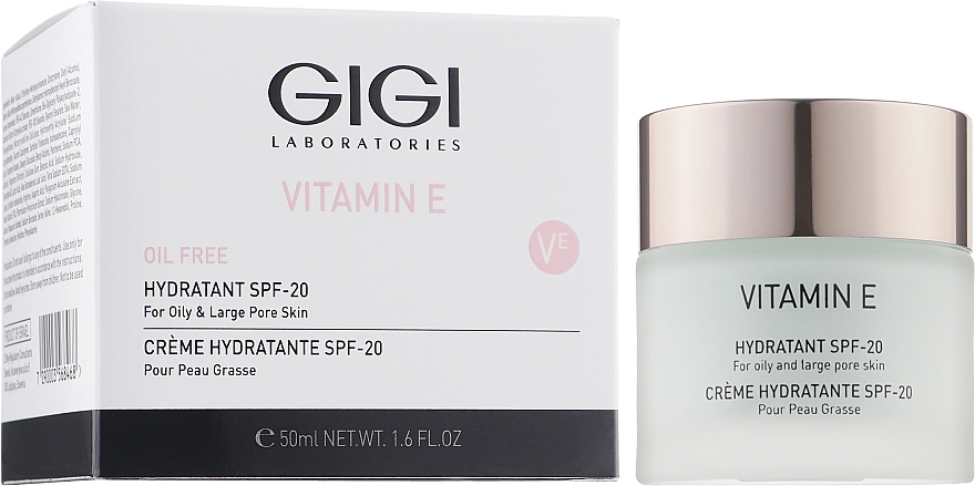 Gigi Увлажнитель для жирной кожи Vitamin E Moisturizer for oily skin SPF 20 - фото N1