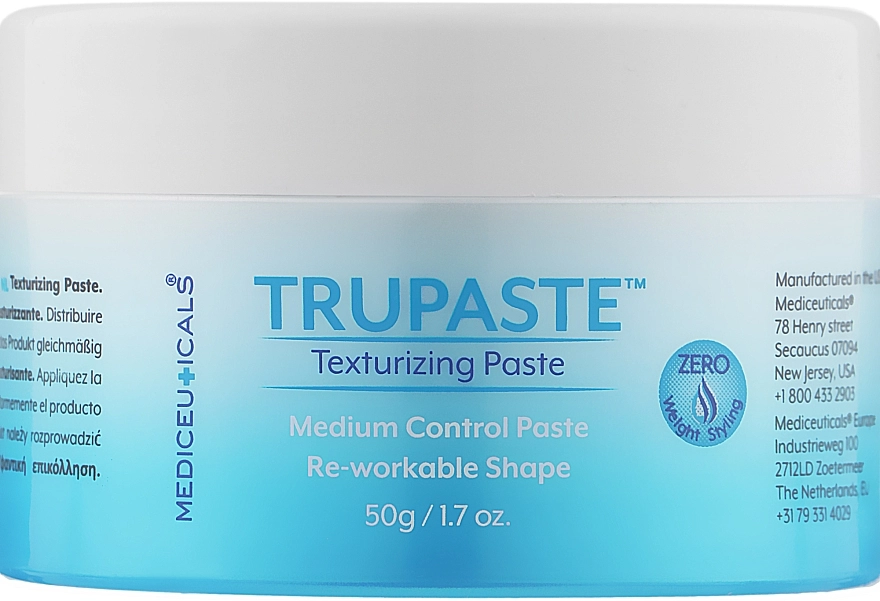 Mediceuticals Матова текстурувальна паста для волосся середньої фіксації Trupaste Texturizing Paste - фото N1