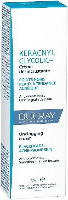 Ducray Очищувальний крем від чорних цяток Keracnyl Glycolic + Unclogging Cream - фото N3
