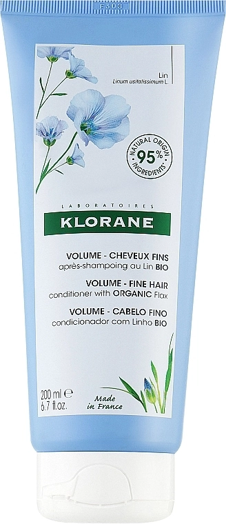 Klorane Кондиционер для объема с экстрактом органического льна Volume -Fine Hair with Organic Flax - фото N1