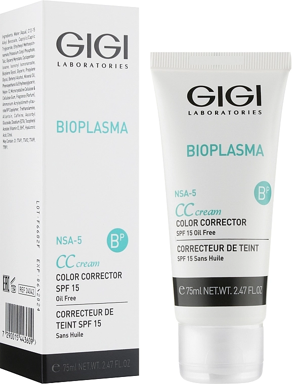 Gigi Крем-корректор Bioplasma Color Corrector Cream SPF 15 - фото N2