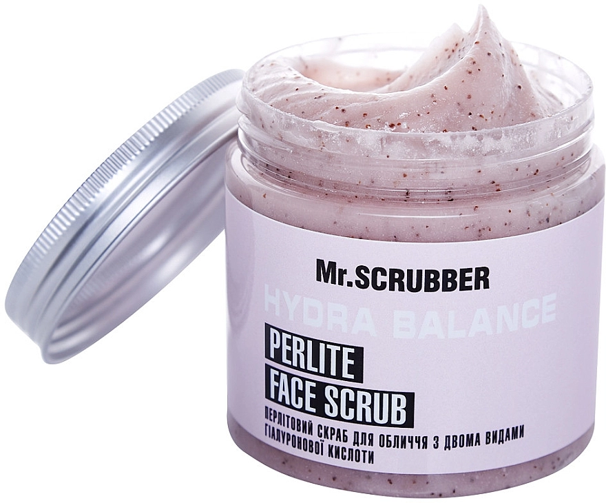 Mr.Scrubber Перлитовый скраб для лица с двумя видами гиалуроновой кислоты Hydra Balance Perlite Face Scrub - фото N1