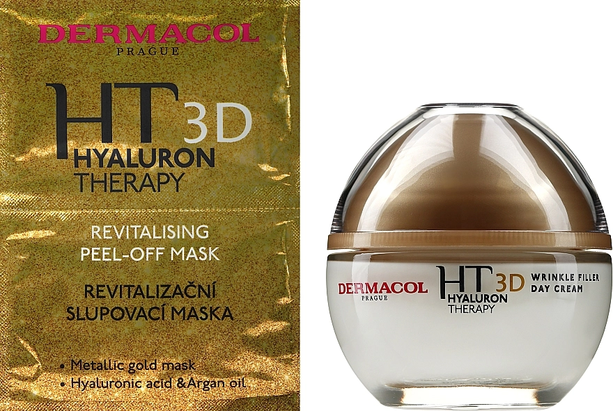 Dermacol Набір Hyaluron Therapy 3D(f/mask/15ml+f/cr/50ml) - фото N2