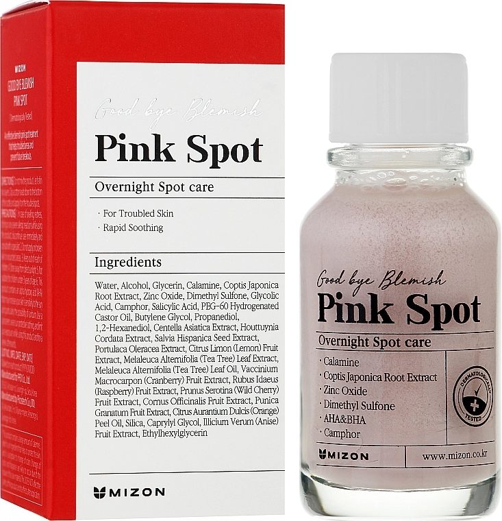 Mizon Ночная сыворотка от прыщей Pink Spot Good Bye Blemish Overnight Spot Care - фото N2