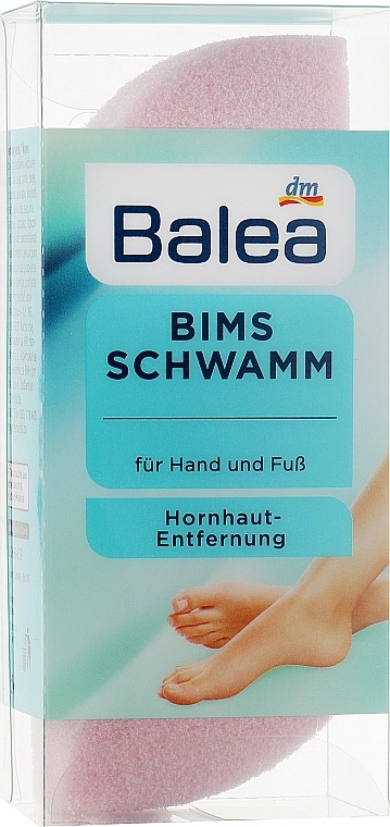 Balea Губка из пемзы для удаления мозолей c рук и ног, розовая Bims Schwamm - фото N2