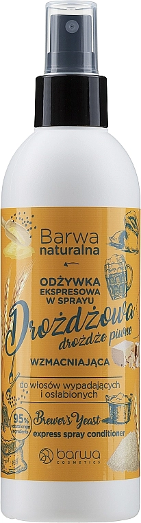 Barwa Кондиционер-спрей для волос на дрожжах Natural Express Spray Conditioner Beer Yeast - фото N1