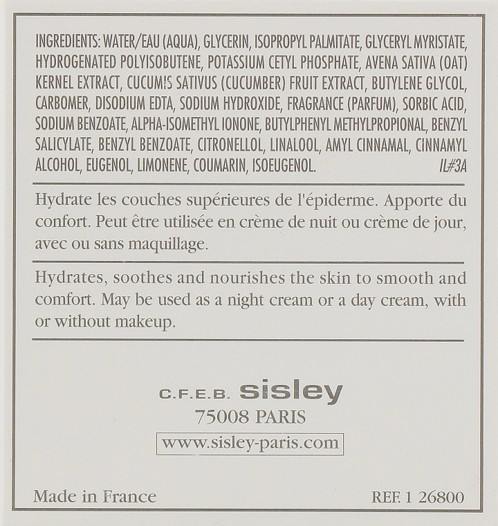 Sisley Зволожуючий крем з екстрактом огірка Moisturizer WIth Cucumber - фото N3
