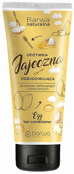 Barwa Восстанавливающий кондиционер для волос с яичным протеином Natural Conditioner Tube - фото N1