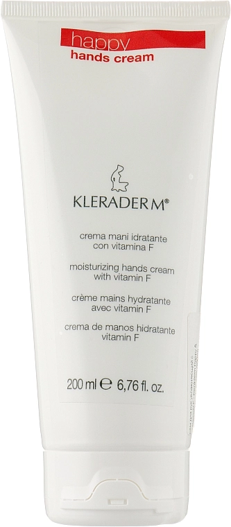 Kleraderm Крем для рук зволожувальний з вітаміном F Happy & Body Care Hands Cream - фото N1