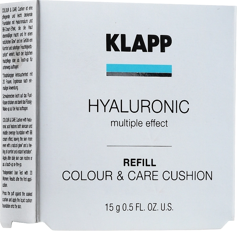 Klapp Hyaluronic Color & Care Cushion Refill Тональный кушон - фото N2