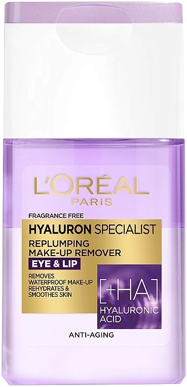 L’Oreal Paris Hyaluron Expert Средство для снятия макияжа с гиалуроновой кислотой и аргинином, наполняющее влагой, для всех типов кожи, даже чувствительной - фото N1