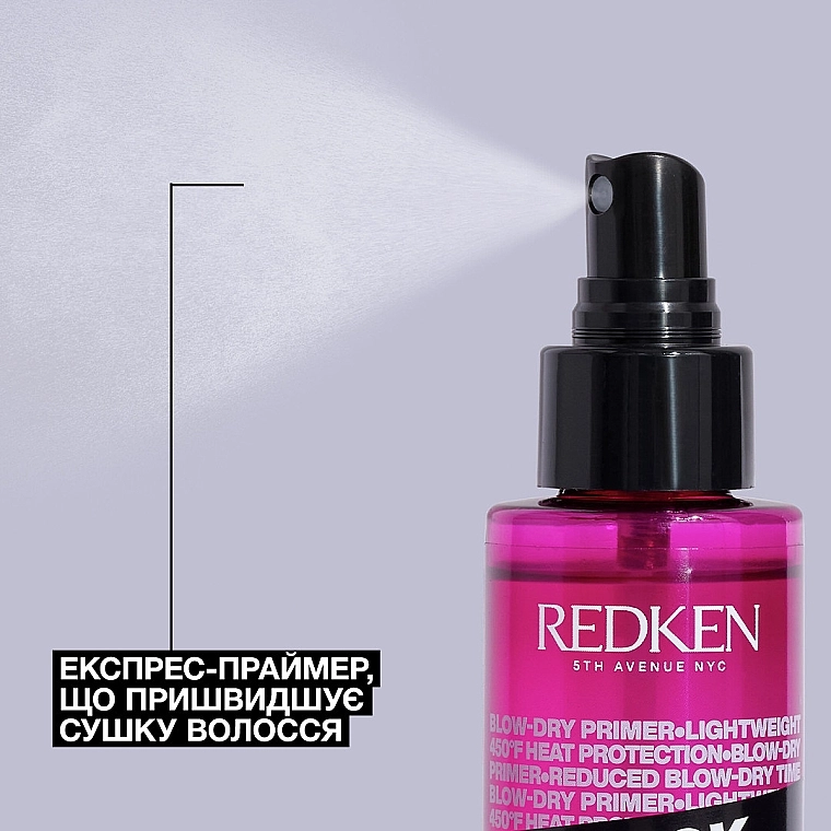 Redken Экспресс-праймер, спрей для быстрой сушки волос феном и защите при термоукладке Quick Blowout - фото N2