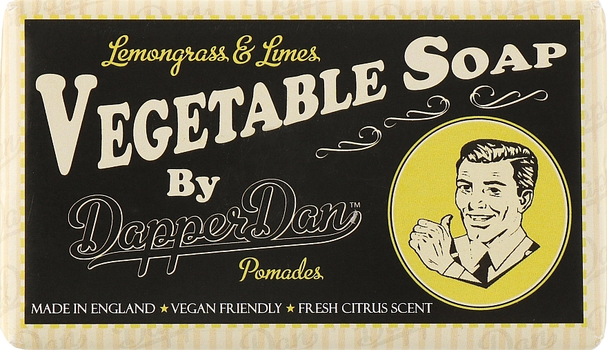 Dapper Dan Мило чоловіче натуральне Vegetable Soap Lemongrass And Limes - фото N1
